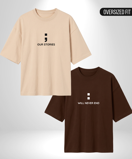 Our Stories x Will never end Oversized T-Shirts