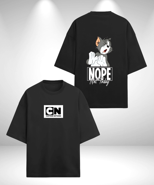 Tom Not Today Oversized T-Shirt - Black