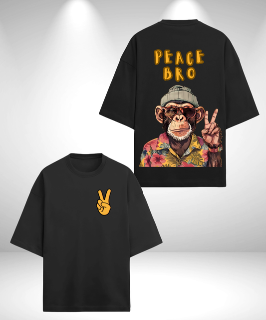 Peace Bro Oversized T-Shirt - Black