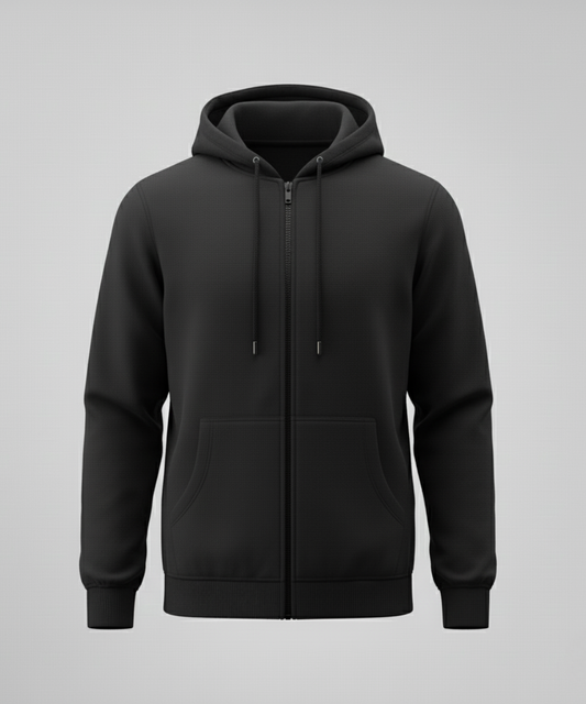 Unisex Zip Hoodie - Black