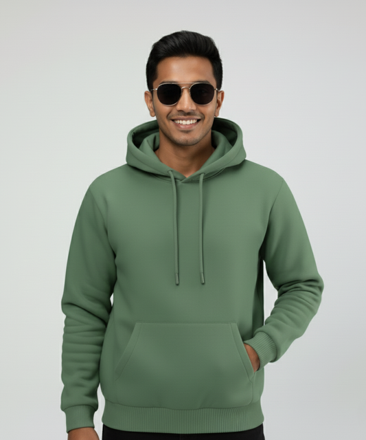 Men's Hoodie Regular fit - Olive Green