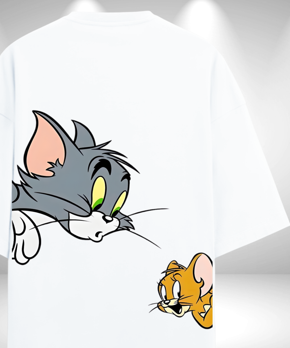 Tom & Jerry Oversized T-Shirt - White
