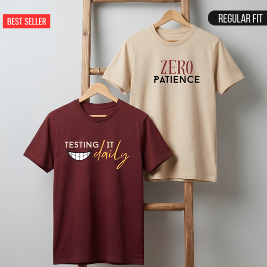 Zero Patience x Testing it daily T-Shirts