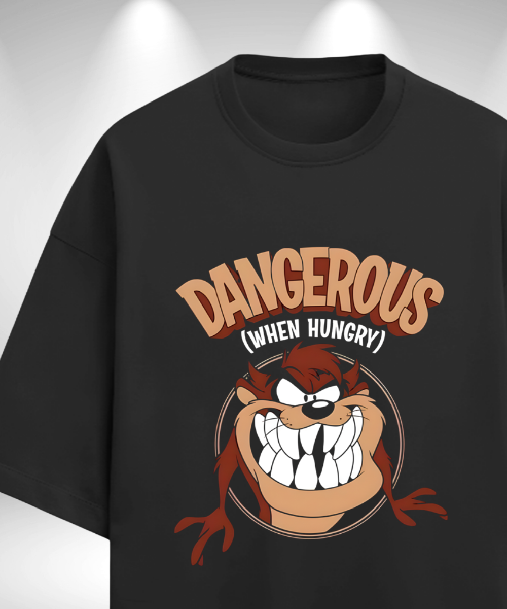 Looney Tunes Taz Oversized T-Shirt - Black