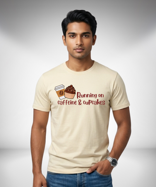 Running on Caffeine and Cupcakes T-Shirt
