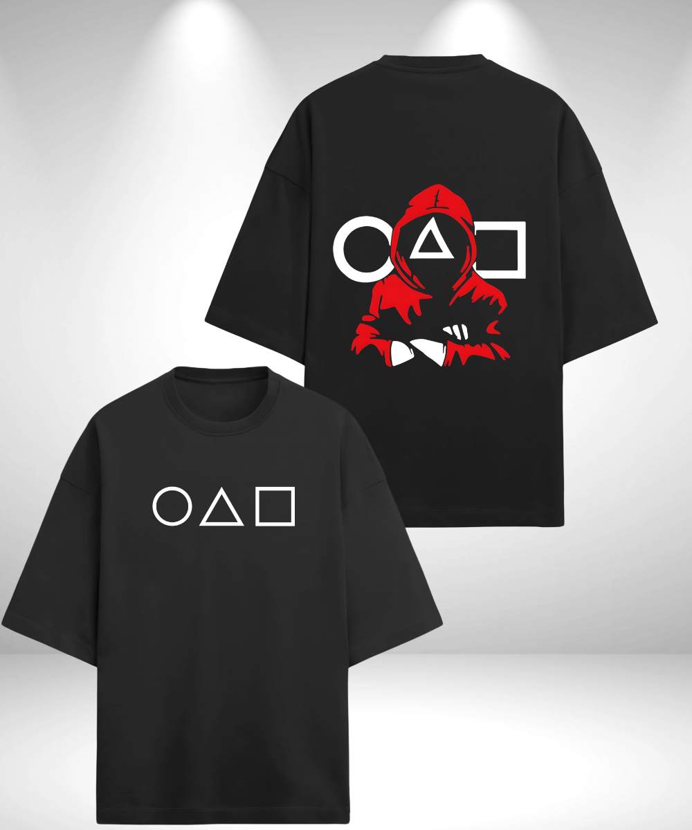 Squid Game Oversized T-Shirt - Black
