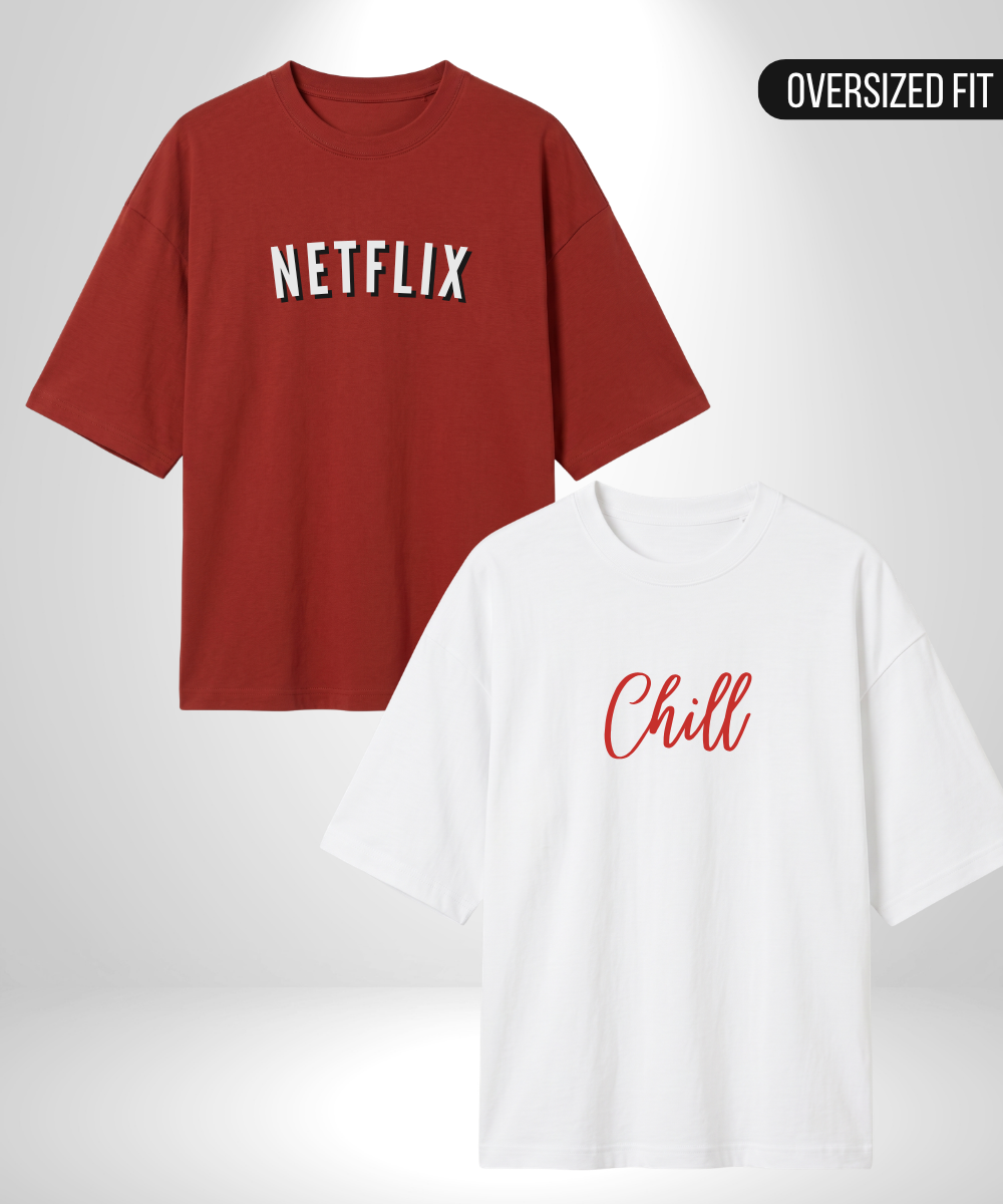 Netflix x Chill Oversized T-Shirts