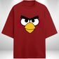 Angry Bird Oversized T-Shirt - Red