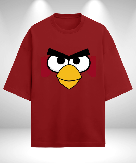 Angry Bird Oversized T-Shirt - Red
