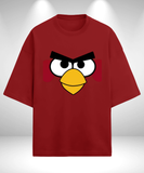 Angry Bird Oversized T-Shirt - Red