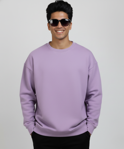 Men's Oversized Sweatshirt- Lavender