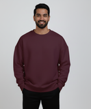 Men's Oversized Sweatshirt - Maroon