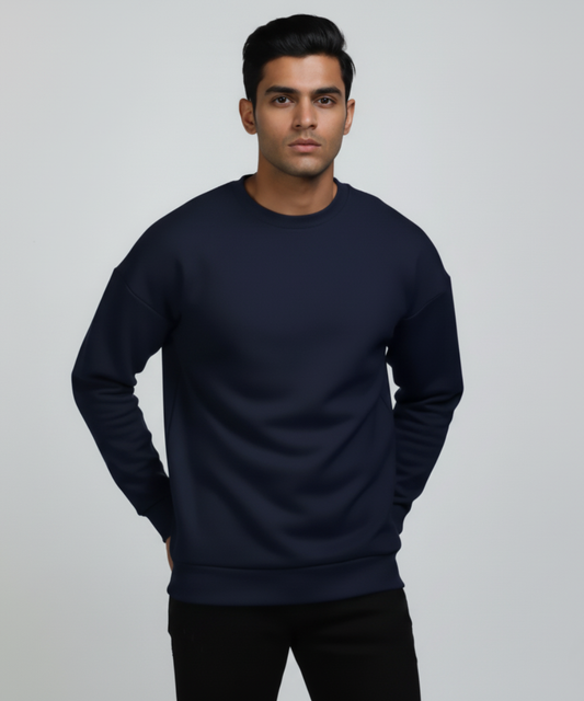 Men's Oversized Sweatshirt - Navy
