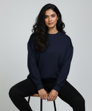 Women's Oversized Sweatshirt - Navy