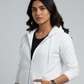Unisex Zip Hoodie - White
