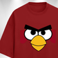 Angry Bird Oversized T-Shirt - Red