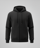 Unisex Zip Hoodie - Black