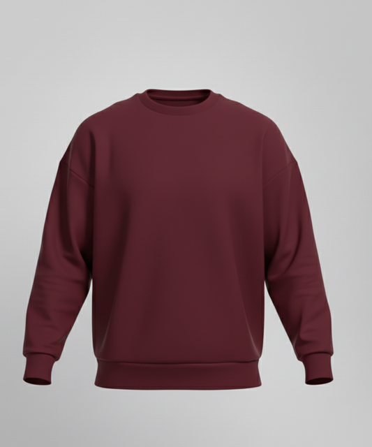 Unisex Oversized Sweatshirt - Maroon