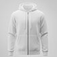 Men's Zip Hoodie - White