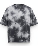 Unisex Tie Dye Oversized T-Shirt - White & Black