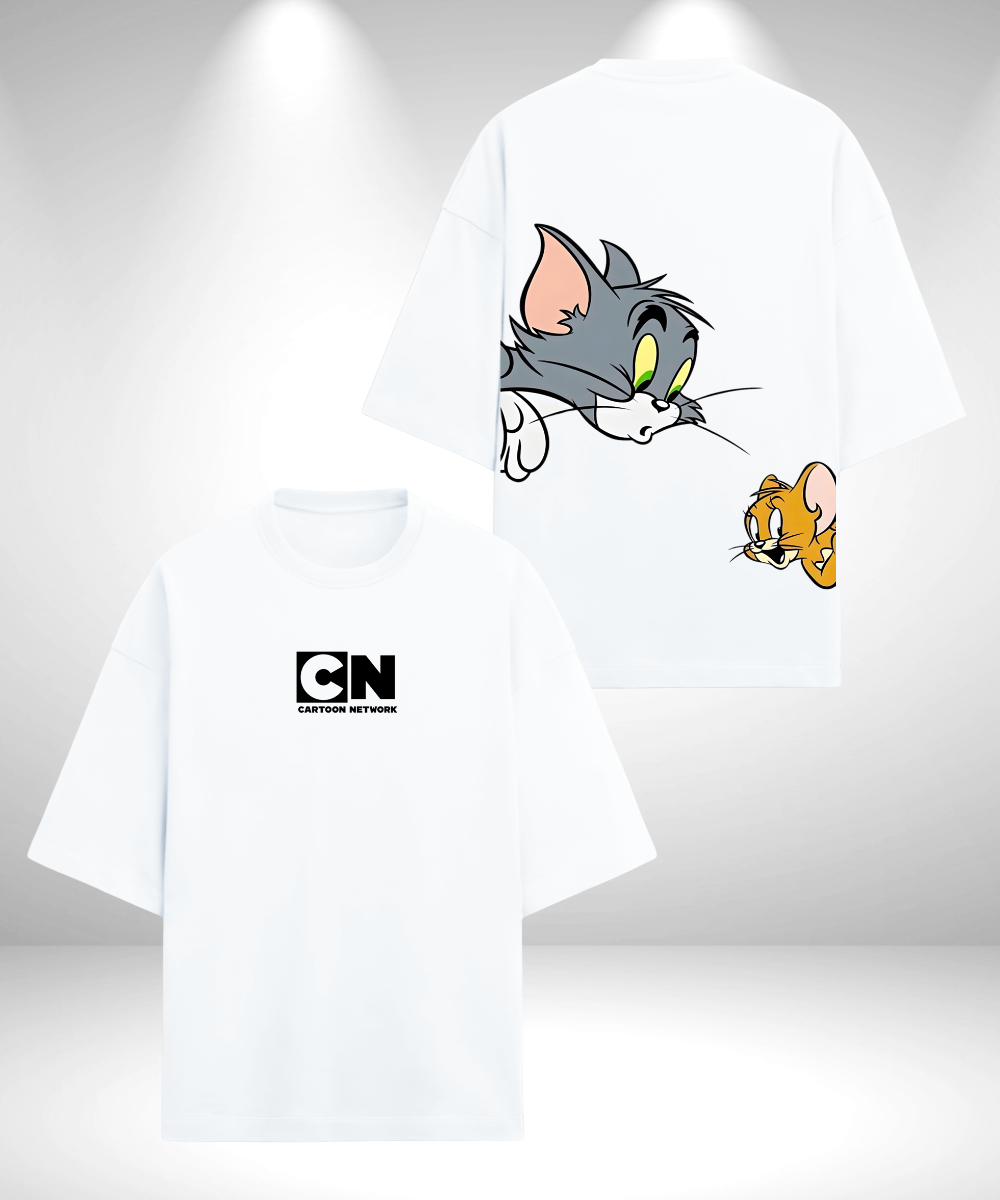 Tom & Jerry Oversized T-Shirt - White
