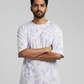 Unisex Tie Dye Oversized T-Shirt - White & Lavender