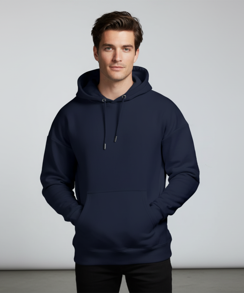Men's Oversized Hoodie - Navy