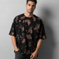 Unisex Tie Dye Oversized T-Shirt - Brown & Black