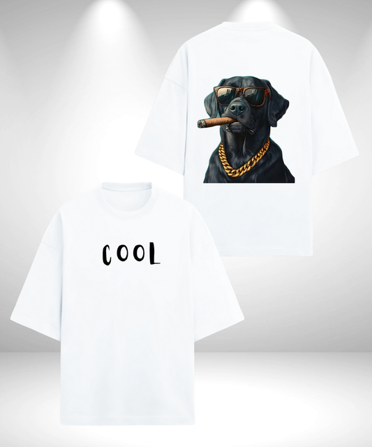 Cool Dog Oversized T-Shirt - White
