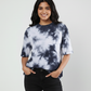 Unisex Tie Dye Oversized T-Shirt - White & Black
