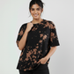Unisex Tie Dye Oversized T-Shirt - Brown & Black