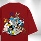 Looney Tunes Oversized T-Shirt - Red