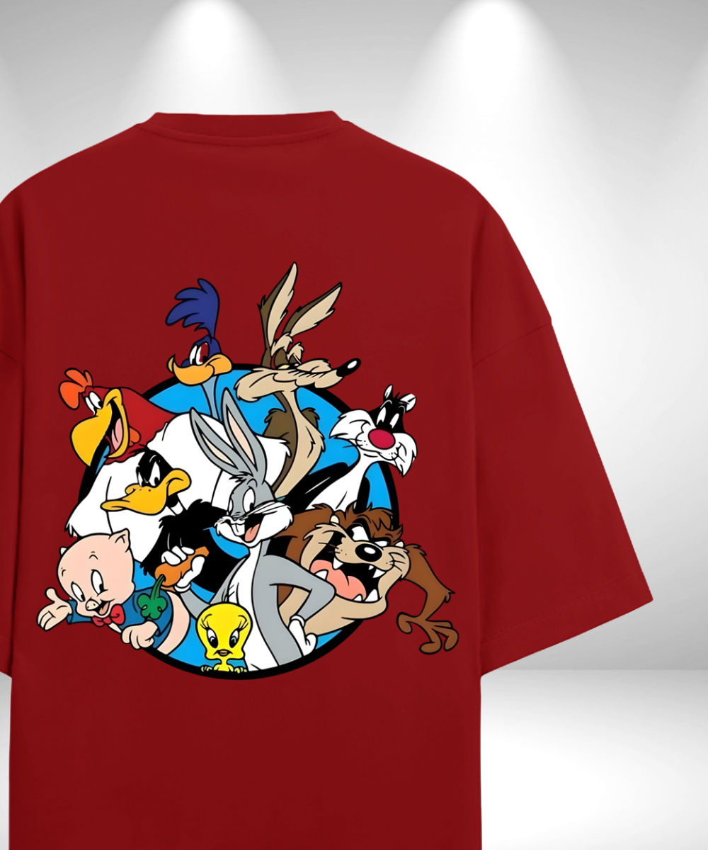 Looney Tunes Oversized T-Shirt - Red