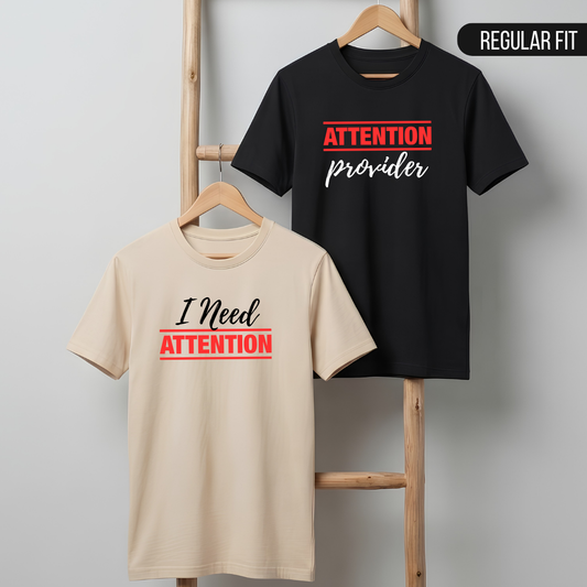 I need Attention x Attention Provider T-Shirts