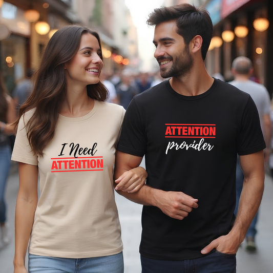 I need Attention x Attention Provider T-Shirts