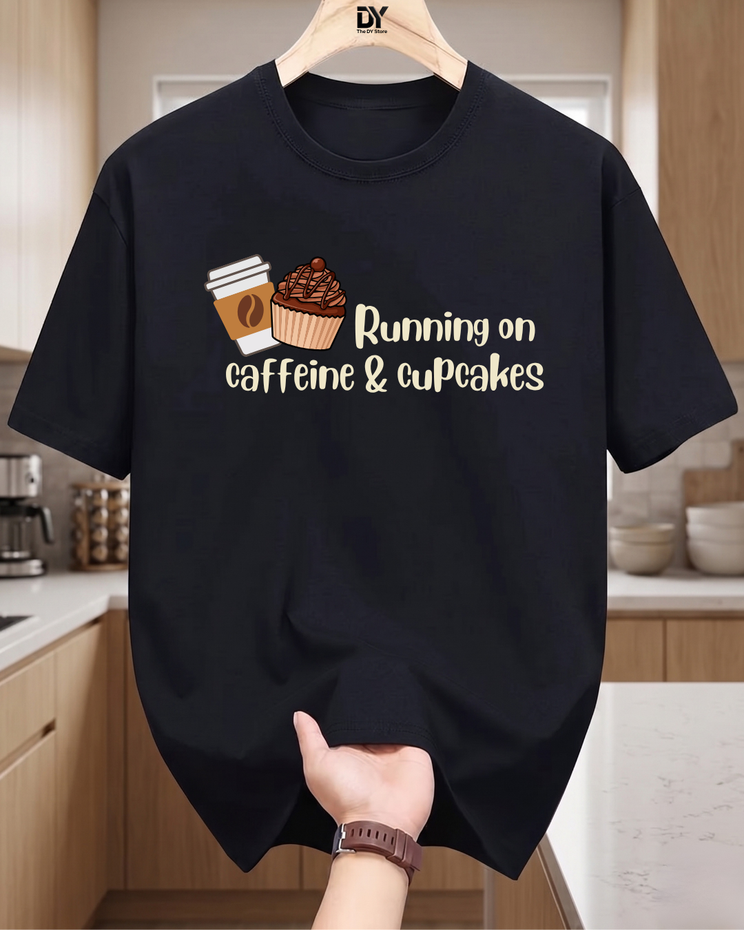 Running on Caffeine and Cupcakes T-Shirt