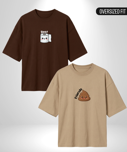Paper roll x Poop Oversized T-Shirts