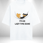 Lazy Daffy Duck Looney tunes Oversized T-Shirt - White