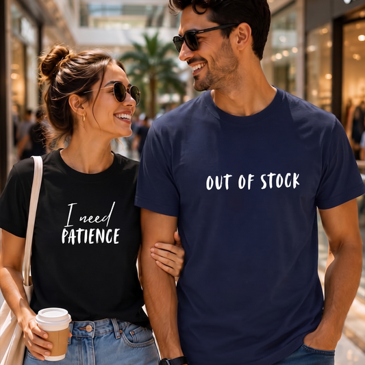 I need Patience x Out of Stock T-Shirts
