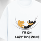 Lazy Daffy Duck Looney tunes Oversized T-Shirt - White