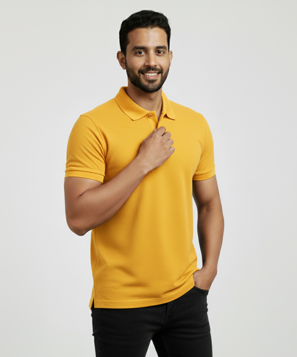 Men's Polo - Mustard Yellow