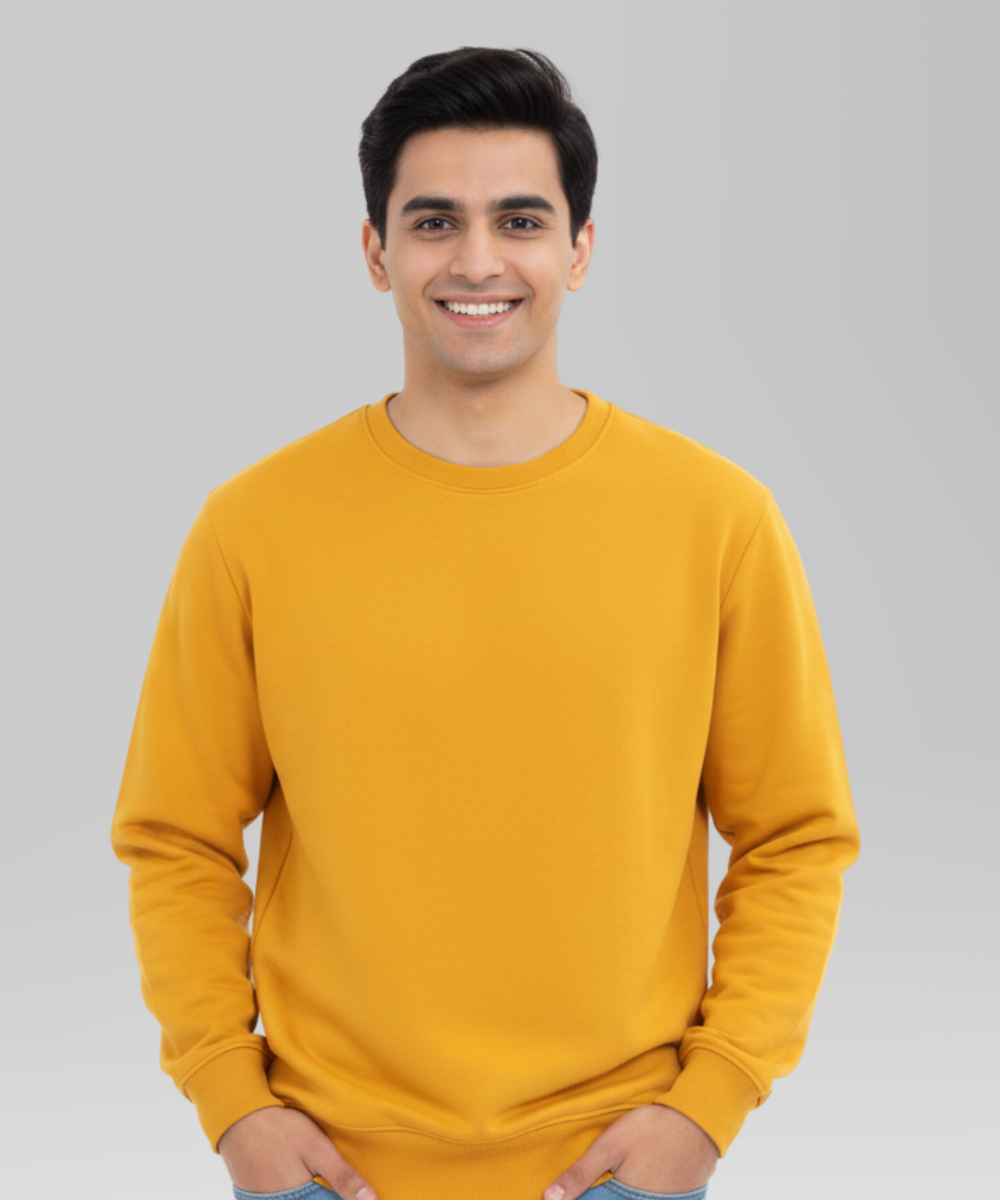 Men's Sweatshirt - Mustard Yellow