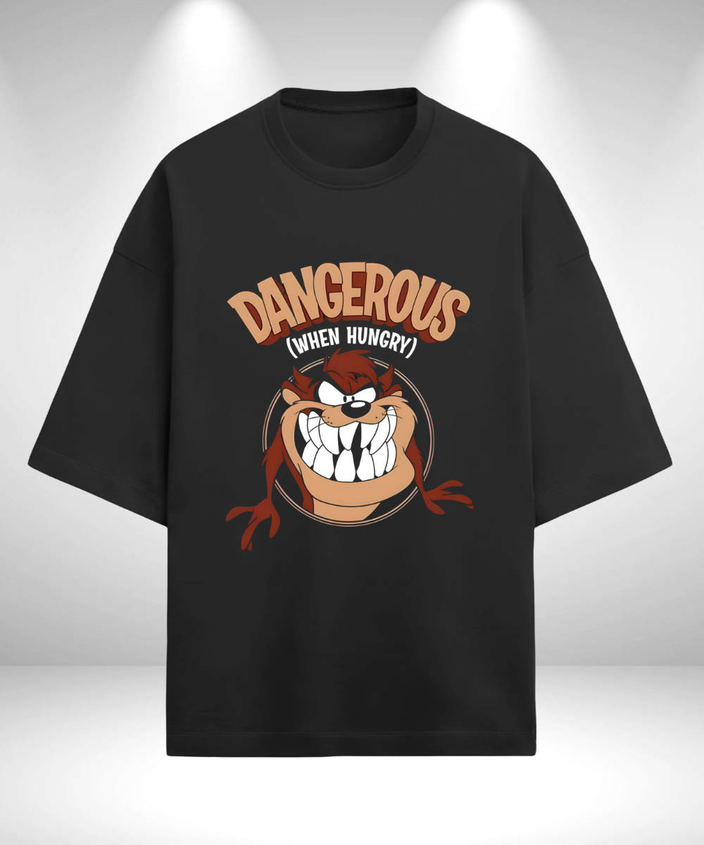 Looney Tunes Taz Oversized T-Shirt - Black