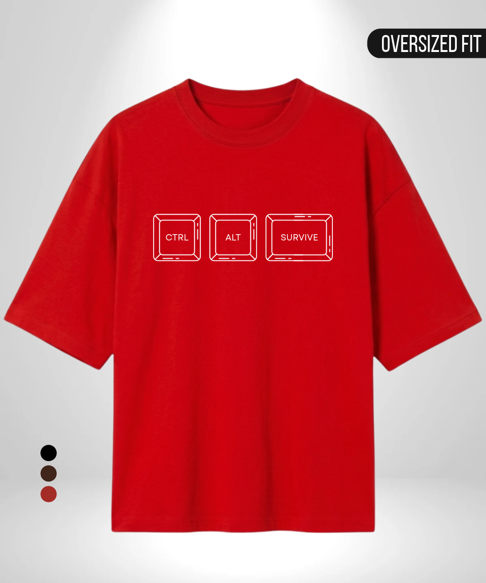 Ctrl Alt Survive Oversized T-Shirt